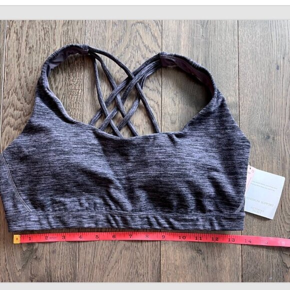 Victoria’s Secret Strappy Sports Bra Size L Gray Yoga Gym Activewear NWT - Picture 4 of 5